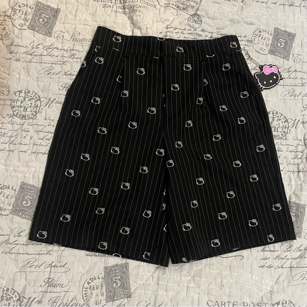 Black Hello Kitty Bermuda Shorts from Forever 21